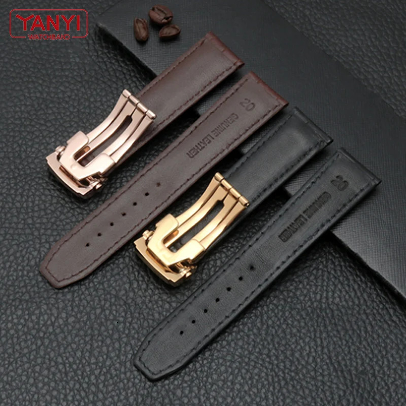 Watch Bands Genuine leather watch strap 20mm 22mm for MAURICE LACROIX watchband folding buckle leisure business cow leather bracelet 231204