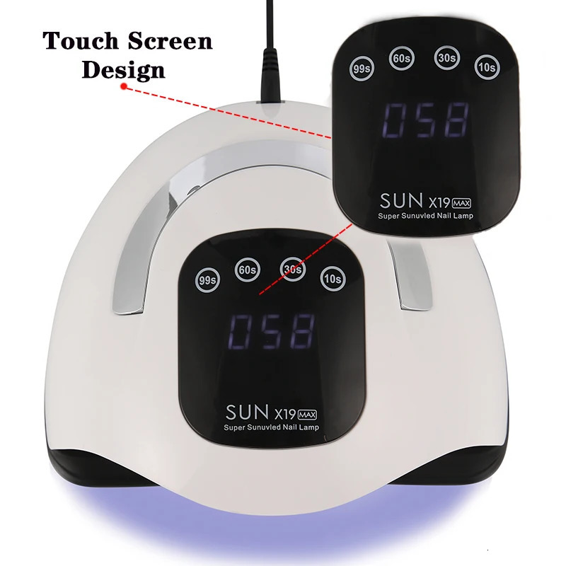 Nail Dryers 320W SUN X19MAX Touch Screen UV LED Drying Lamp 72 LEDs Fast Curing All Gel Professional Dryer With LCD 231204