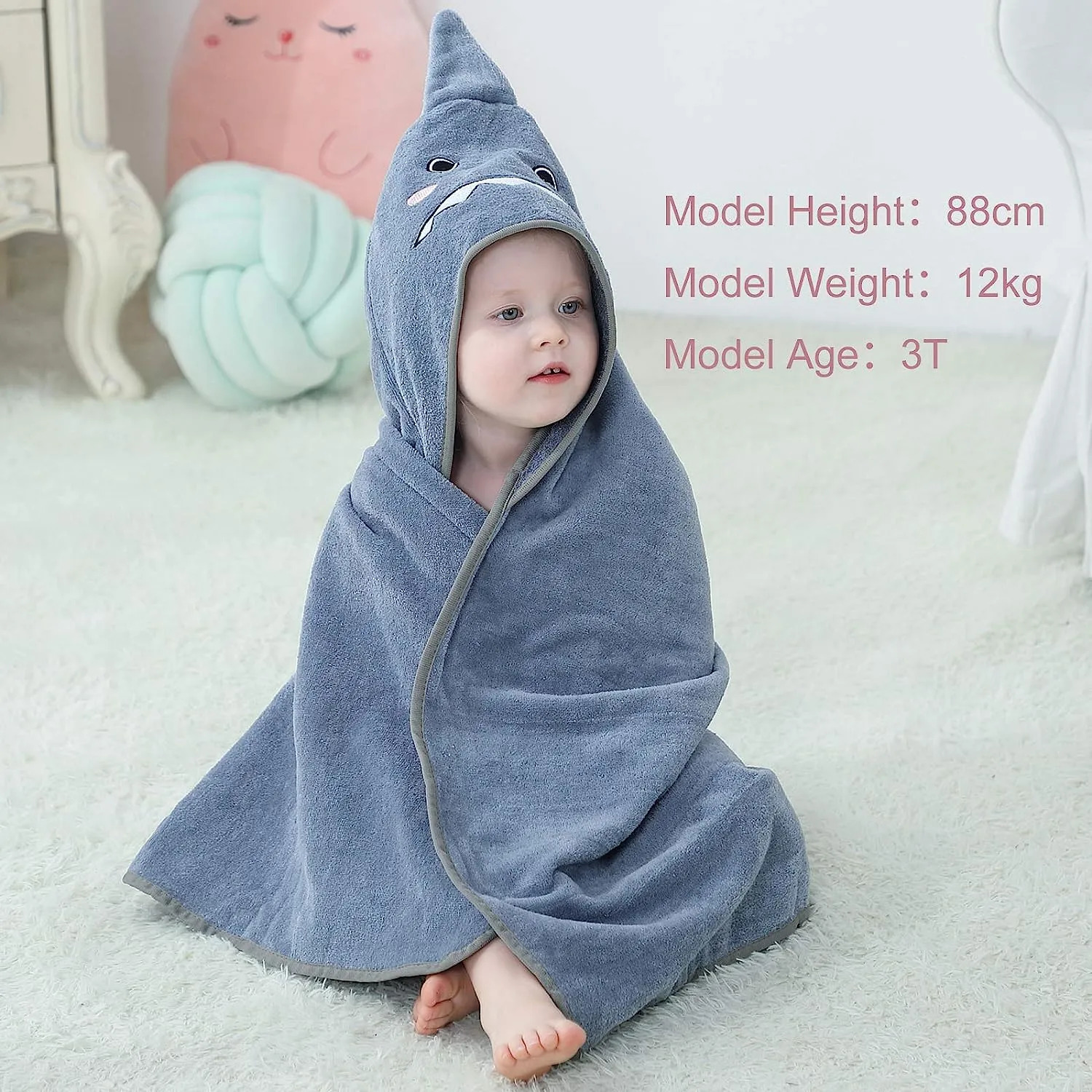 Towels Robes MICHLEY Soft Cotton Animal Face Hooded Baby Bath Towel born Bathrobe Shower For Kids Boy Girls Unisex Infant Blanket 0-6T 231204