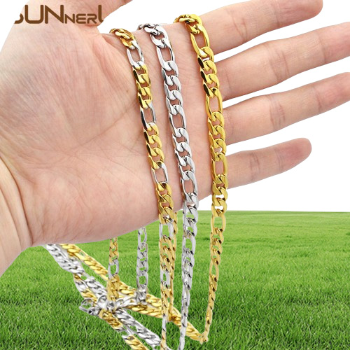 Fashion Jewelry Silver Color 5mm 7mm 9mm Stainless Steel Necklace Figaro Link Chain For Mens Womens SC15 N