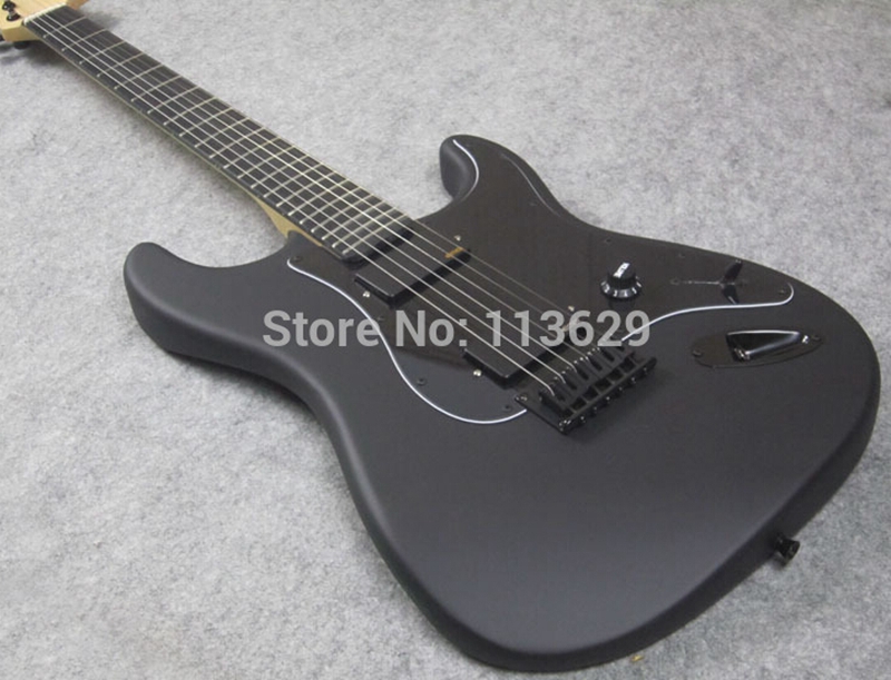 Custom Shop Jim Root Signature Matte Black Electric Guitar Big Headstock Ebony Fingerboard No Inlay China EMG Pickup Black Hardware