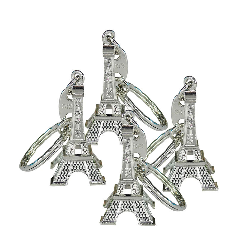 Keychains Lanyards 90Pcs Eiffel Tower Key Chain Key Ring Car Motorcycle Keychain Height Metal Creative Model Keyring For Christmas Gift 3 Colors 23120
