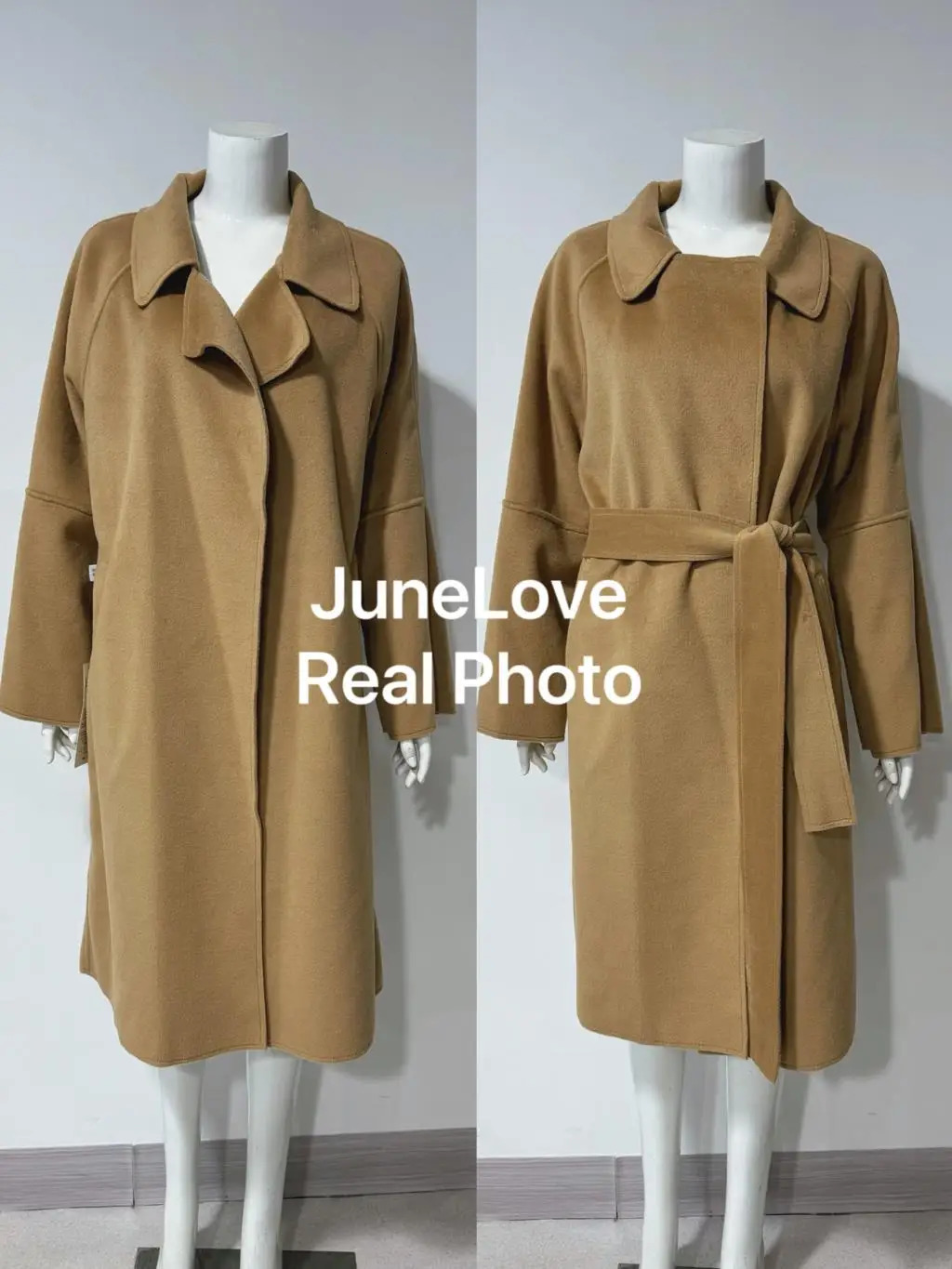 Women's Wool Blend's Trench Coats Cashmere Windbreaker Jackets Elegant Turn Down Collar Loose Style Woolen Overcoat With Belt Long 231206