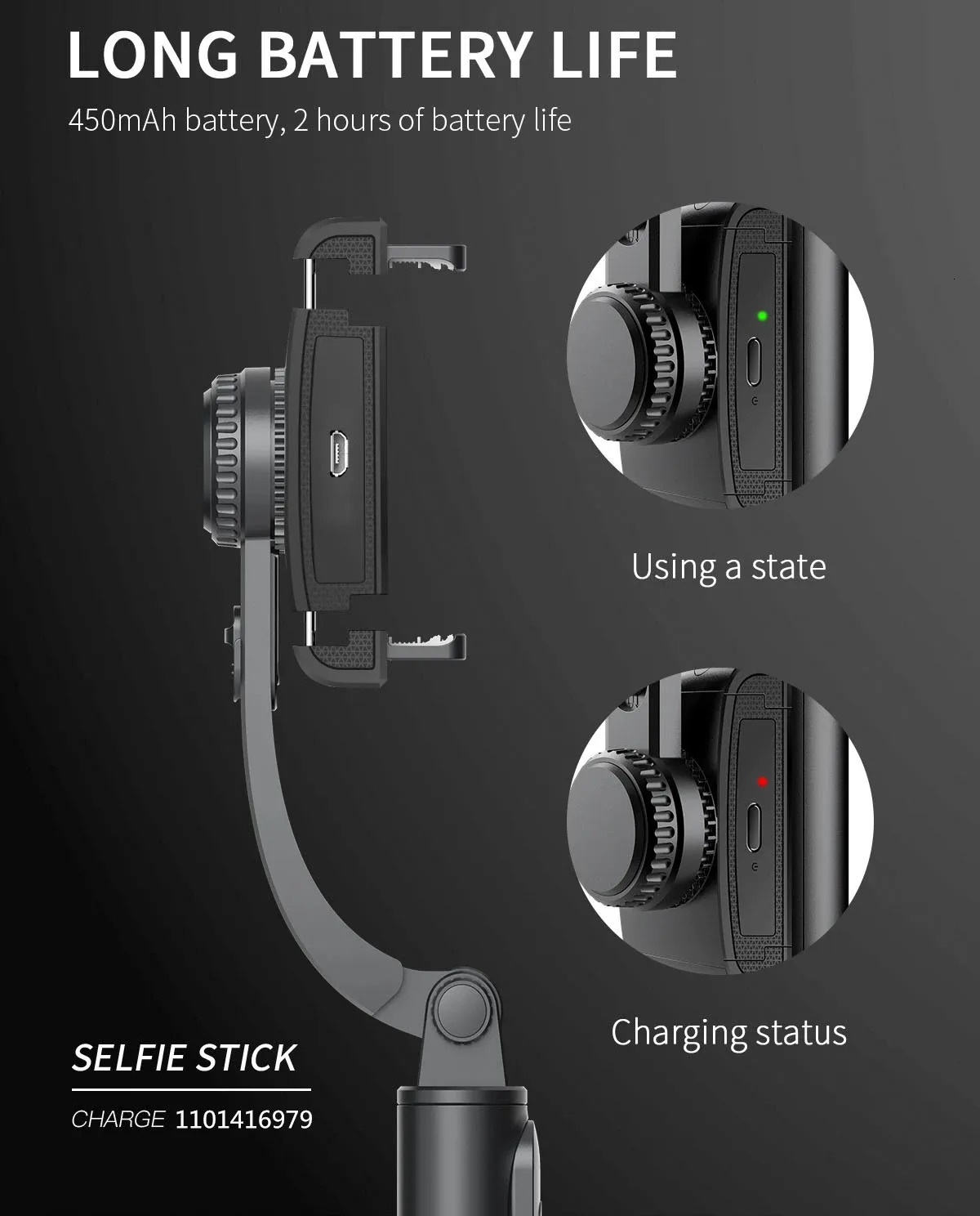 Selfie Monopods COOL DIER 2023 Phone Gimbal stabilizer Wireless Bluetooth selfie stick tripod Stabilizer holder bracket For Smartphone live 231206