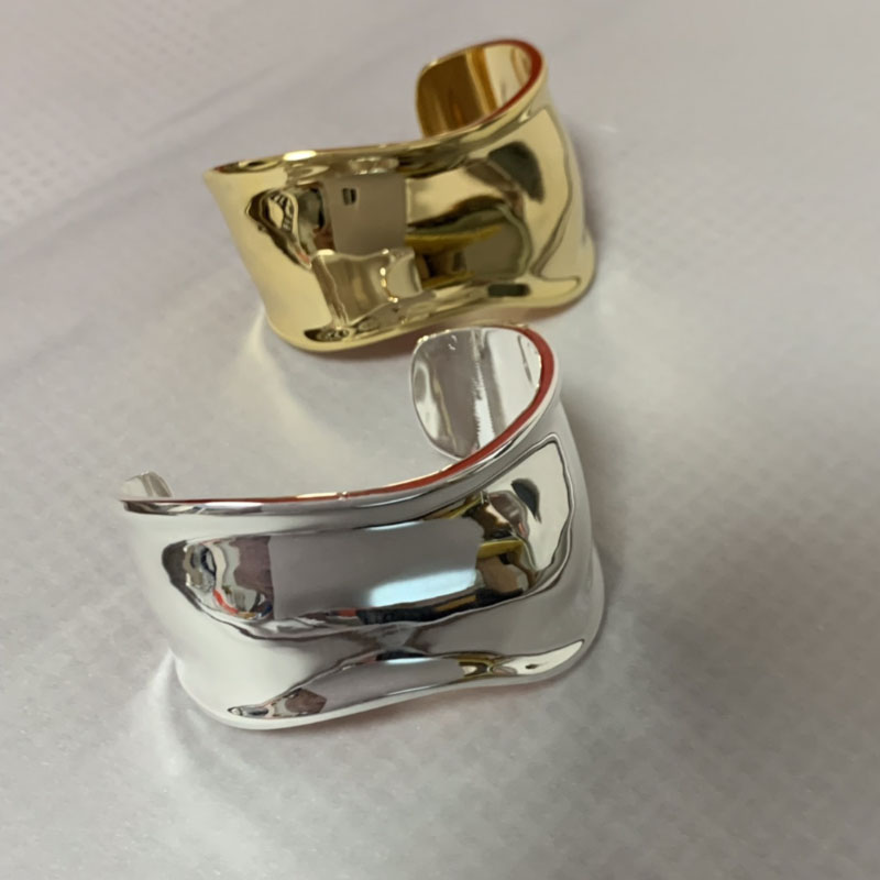 dupe brand jewelry punk style new arrival top quality silver cuff bangle for women charm bracelets party wedding gift twisted bone cuff braceletLRXM