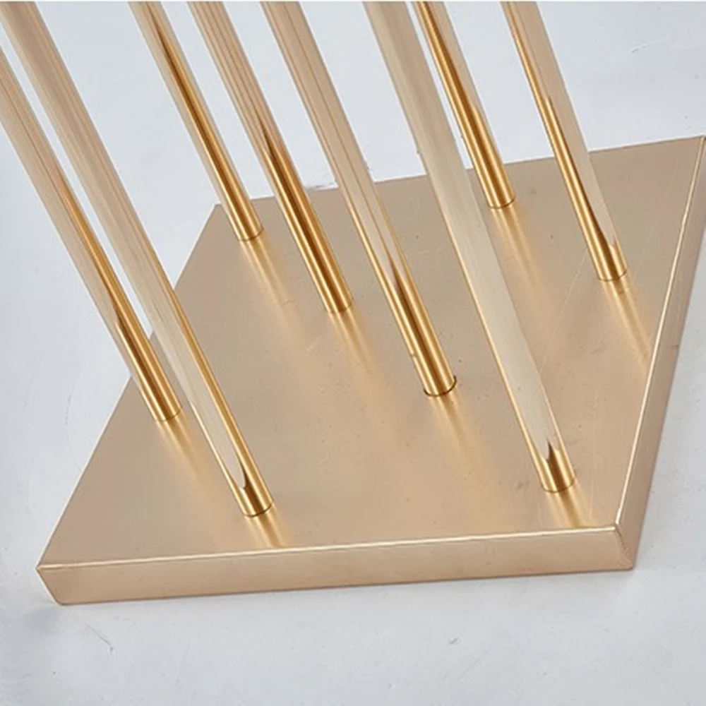 10PCS 8 Heads Metal Candelabra Candle Holders Acrylic Wedding Table Centerpiece Flower Road Lead Candelabrum For Home Decor XJ260305