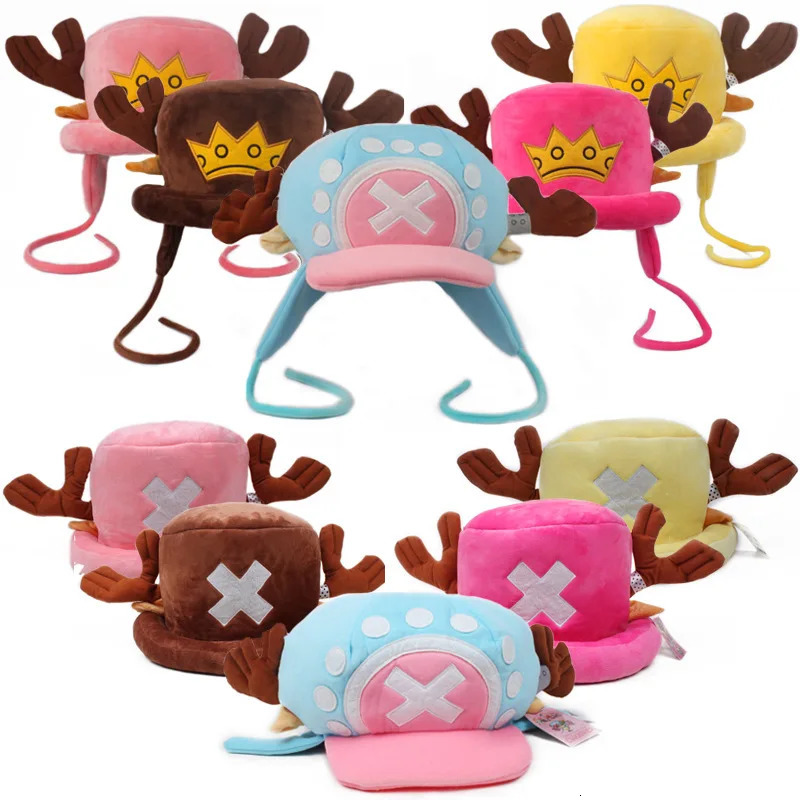 Party Hats Cartoon Anime Cosplay Tony Chopper Cotton Hat Party Costume Accessories For Kids Girl Boys Cap Fashion Plush Winter Warm Caps 231206