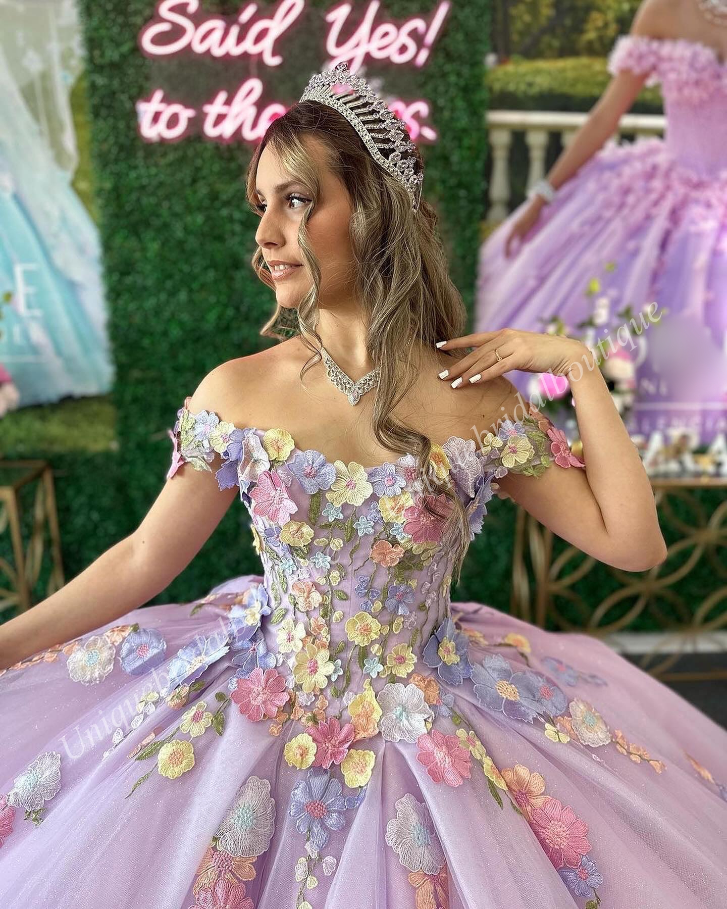 Multicolor Ral Embroidered Quinceanera Dress 3D Lace Detachable Off-Shoulder Quince Ballgown Corset Sweet 16 Birthday Party Vestidos De 15 Anos Charro