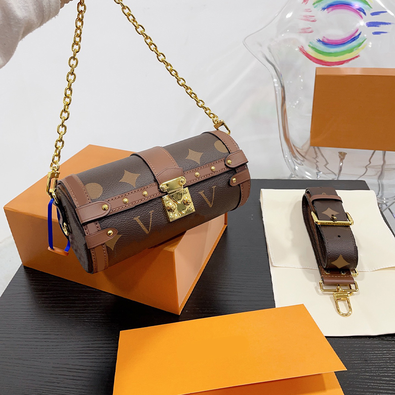 Papillon Trunk Handbag Luxurys Designers Bags Paris Summer Flowers Embossing Pillow Handbags Clutch Shoulder Bag High Quality