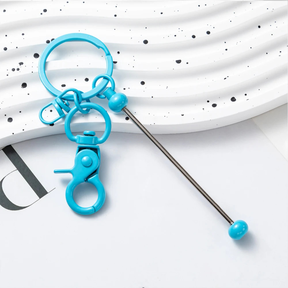 Keychains Lanyards 10~100Pcs Wholesale Metal Keyring Bead Lobster Claw Clasp KeyChain DIY Bead For Jewelry Making Car Keychain Bag Decoration 231205