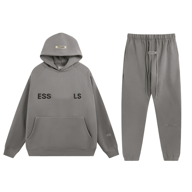 Essential Hoodie Mens Designer Tracksuit Baggy Hoody Pants Set Hip Hop Pullover Sports Joggers Skateboard Sweat Shirts Oversize Sweatshirt