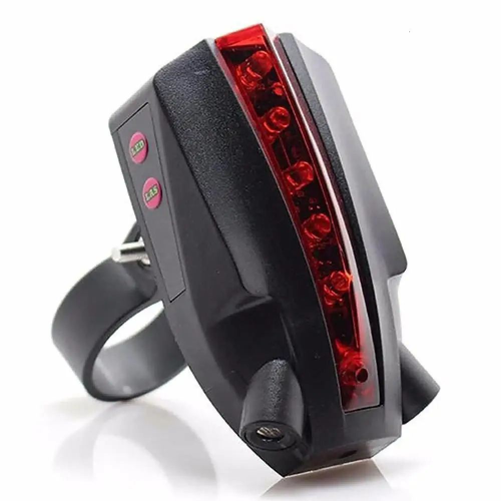 Bike Lights 2 Laser 5 LEDs Rear Tail Light Waterproof Bicycle Cycling Taillights LED Safety Warning 231206