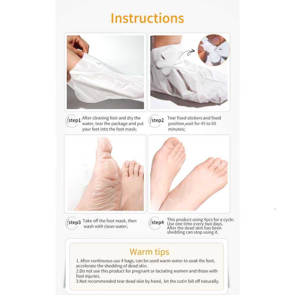 Exfoliating Foot Mask Socks For Pedicure Baby Foot Peel Feet Mask Skin Care Cosmetics Peeling Foot Health Calcetines Exfoliantes Para Mascarillas De P