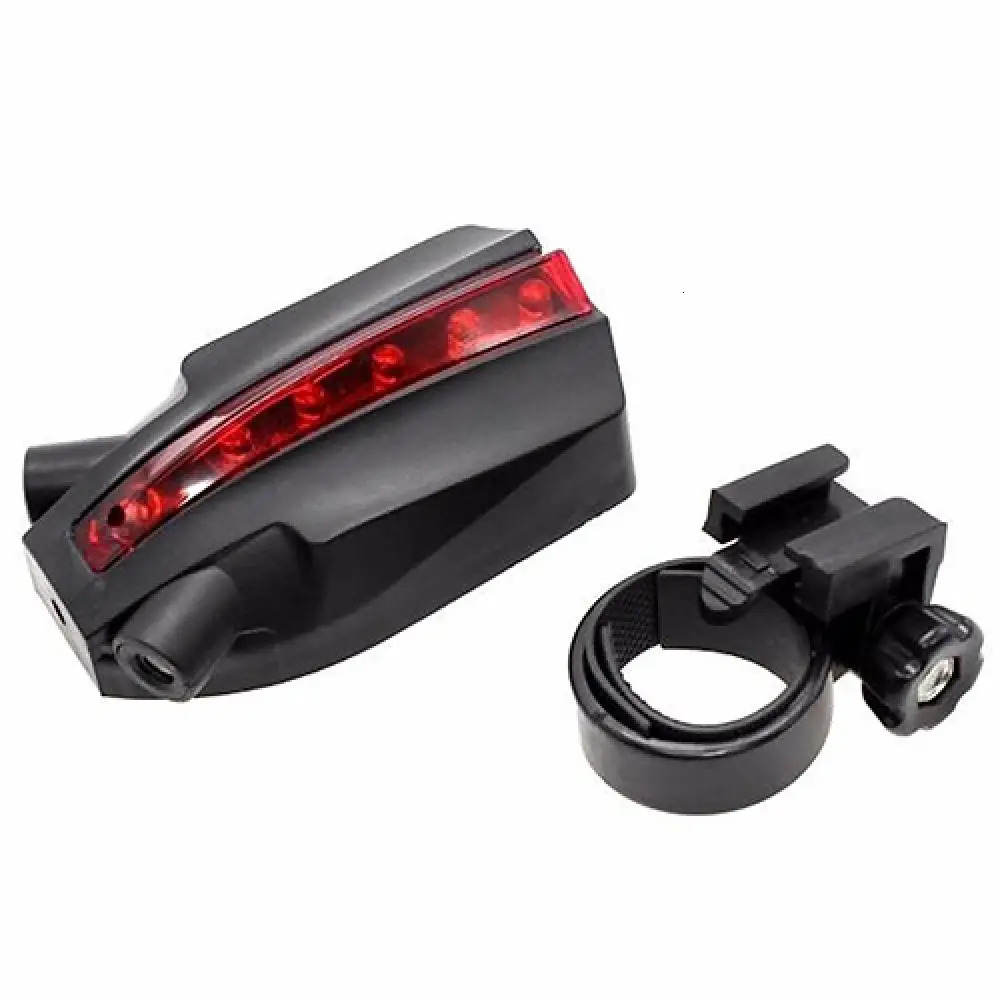 Bike Lights 2 Laser 5 LEDs Rear Tail Light Waterproof Bicycle Cycling Taillights LED Safety Warning 231206