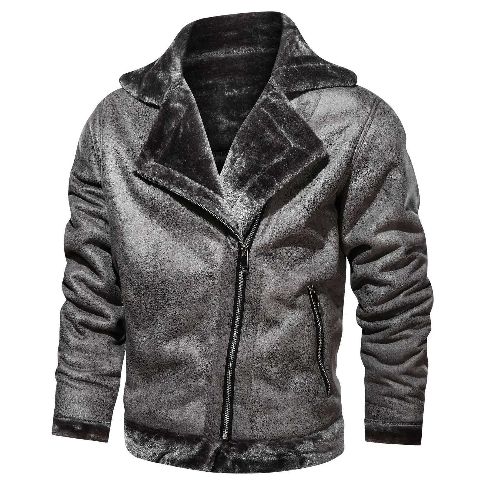 Men's Leather Faux 2023 Fur One Europe and The United States Large Size Warm Thick Outdoor Padded Jacket Mens Coats Winter Men 231205