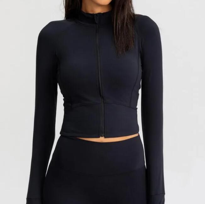 Tracksuits Yoga Sports Coat female tight yoga clothes quick-dry long sleeve jacket 2059