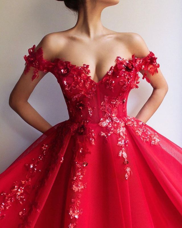 Arabic Aso Ebi A e Hot Red Prom Dresses Off The Shoulder Beaded Crystals Formal Party Second Reception Birthday Evening Gowns