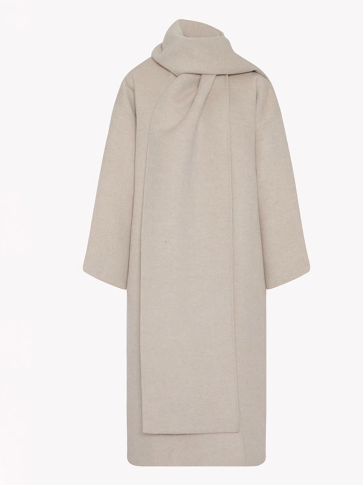 Th~row Autumn and Winter New Handmade Wool Blended Scarf Double layered Cashmere Coat Coat