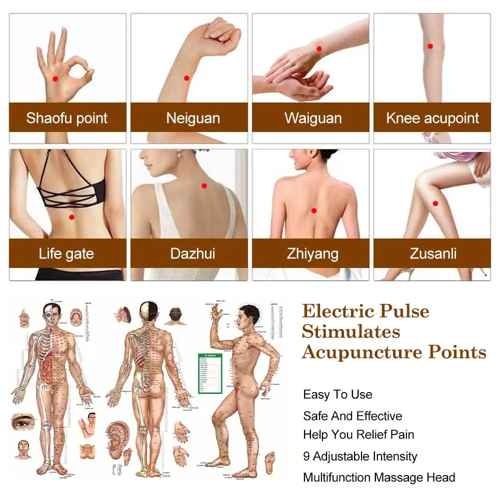 Face Massager Electronic Acupuncture Pen Electric Massager Meridian Laser Pointer Physiotherapy Equipment Body Back Neck Foot Relaxing Massage 231205