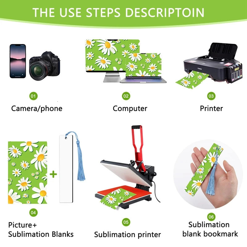 Keychains Lanyards 30Pcs Sublimation Blank Bookmarks Sublimation Blank Products DIY Bookmark Craft Projects Sublimation Double Sublimation 231205