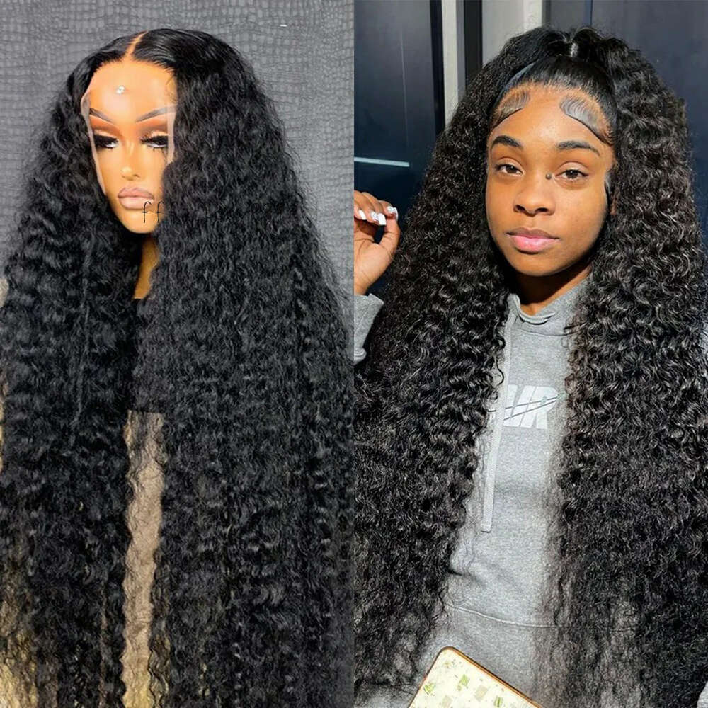 13x4 13x6 Transparent Lace Front Human Hair Wigs for Women Brazilian Deep Wave 4x4 Lace Closure Wig 200 Density Glueless Wig