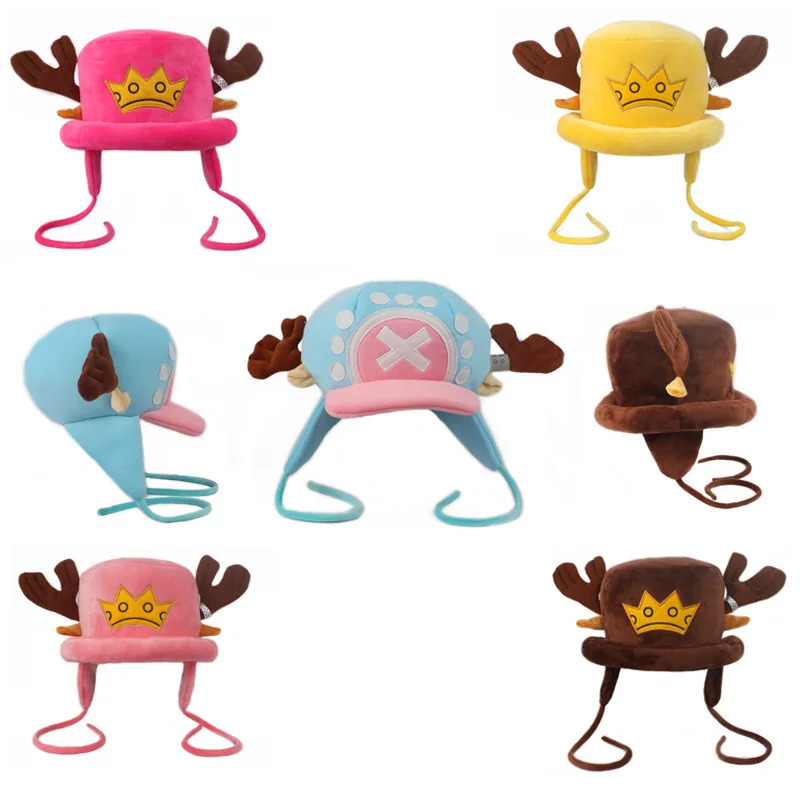Party Hats Cartoon Anime Cosplay Tony Chopper Cotton Hat Party Costume Accessories For Kids Girl Boys Cap Fashion Plush Winter Warm Caps 231206