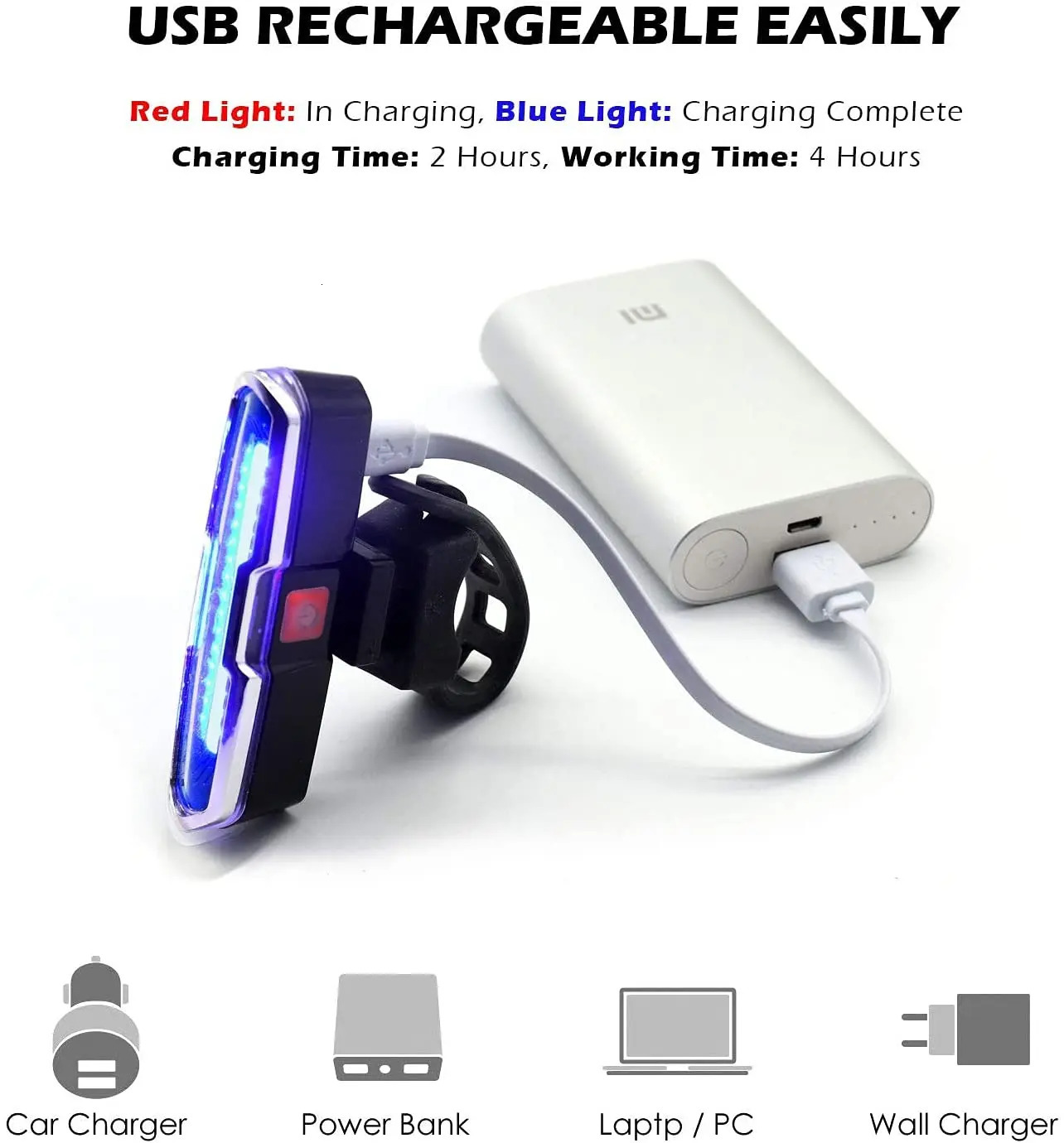Bike Lights Dilwe Bicycle Rear Light Ultra Bright USB Rechargeable High Intensity LED Tail Accessories for Cycling Mountain 231206
