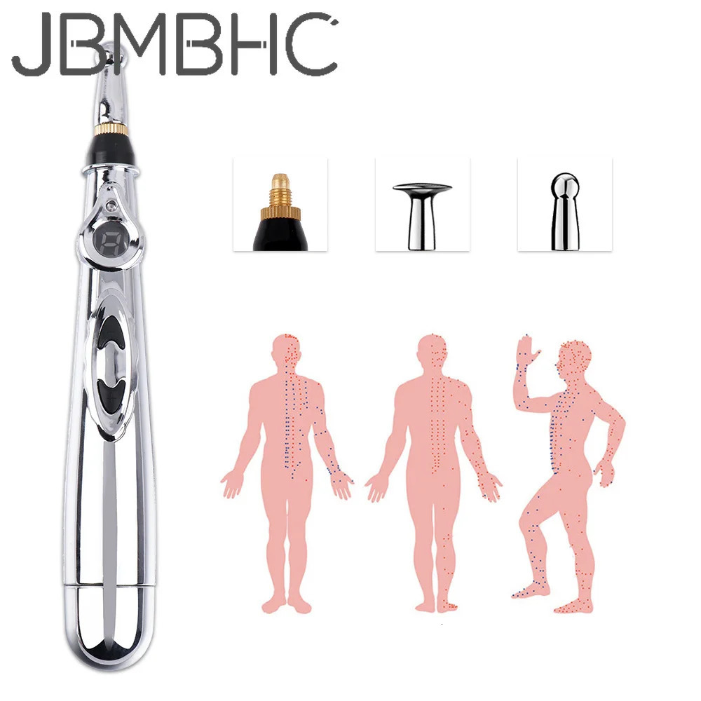 Face Massager Electronic Acupuncture Pen Electric Massager Meridian Laser Pointer Physiotherapy Equipment Body Back Neck Foot Relaxing Massage 231205