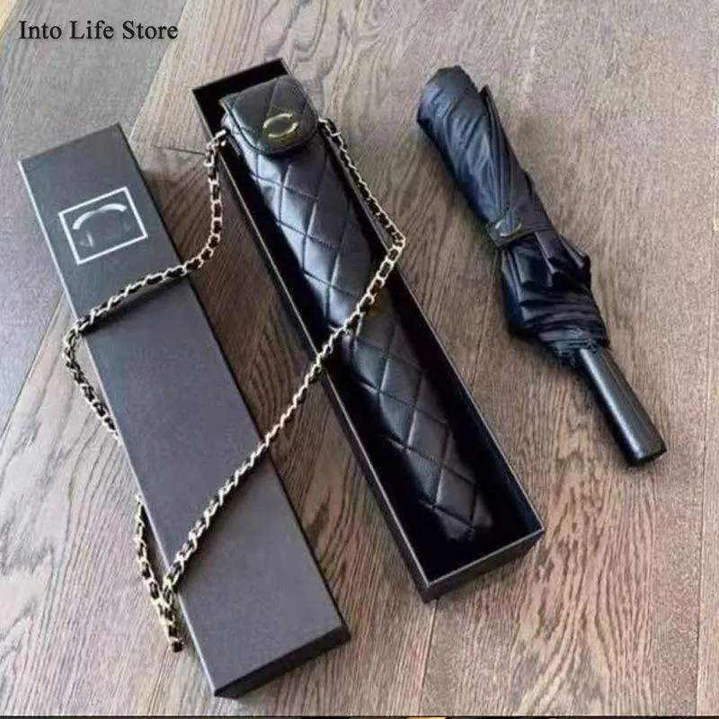 Big Sun Beach Clear Umbrella Folding UV Parasols Windproof Ladies Umbrellas Gift Box UPF50