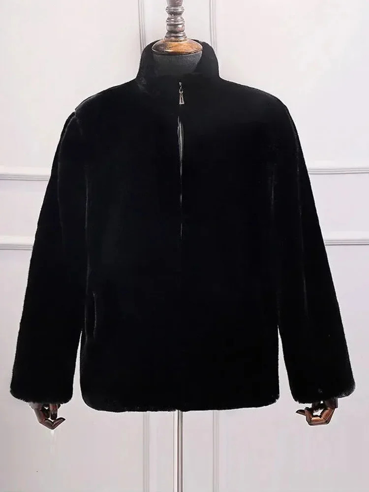 Women's Fur Faux Stylishe Oversized Coat Women Black Zipper Soft Fluffy Lady Short Winter Coats Vintage Elegant Female Jackets Outwear 231205