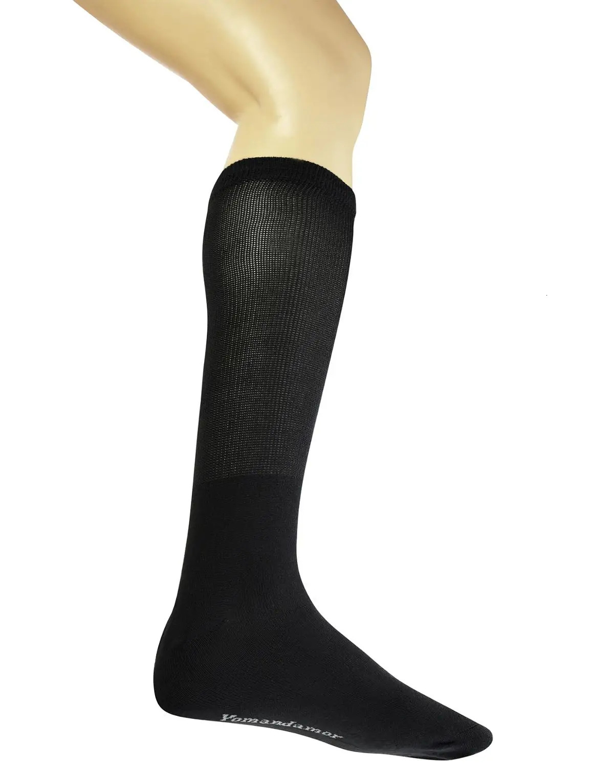 Men's Socks Yomandamor Mens 4 Pairs Over the Calf Super Soft DiabeticDress with Seamless Toe 231205Z