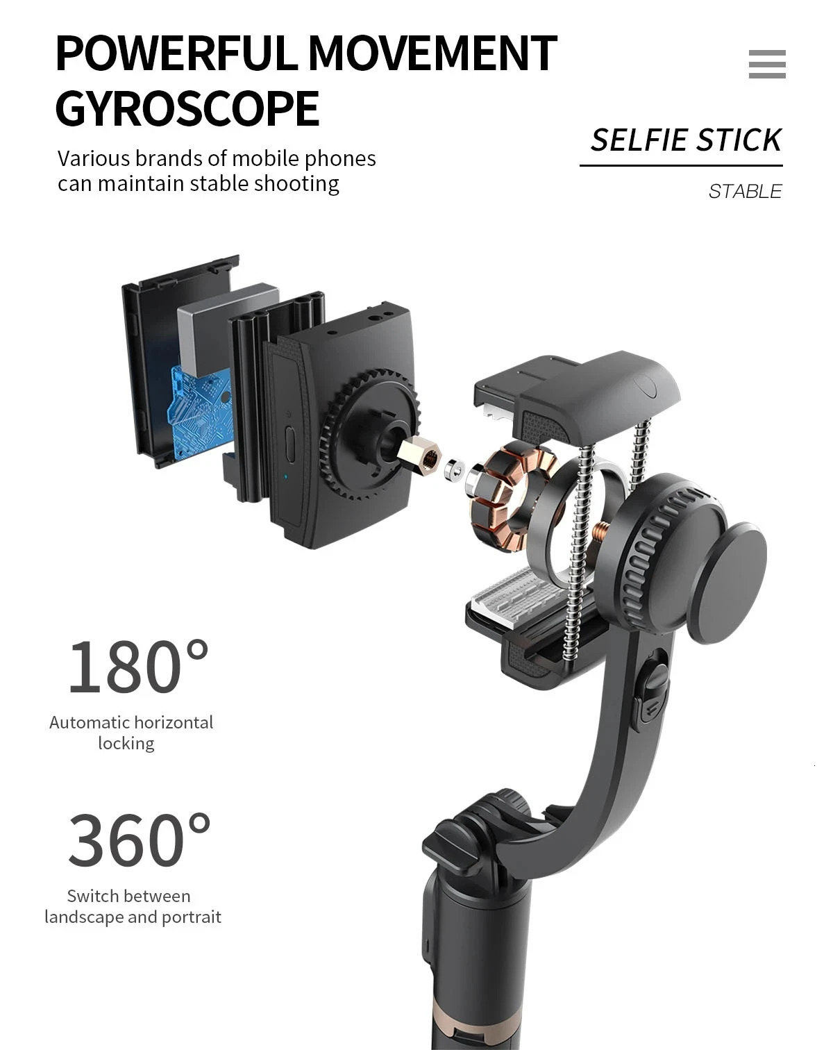Selfie Monopods COOL DIER 2023 Phone Gimbal stabilizer Wireless Bluetooth selfie stick tripod Stabilizer holder bracket For Smartphone live 231206