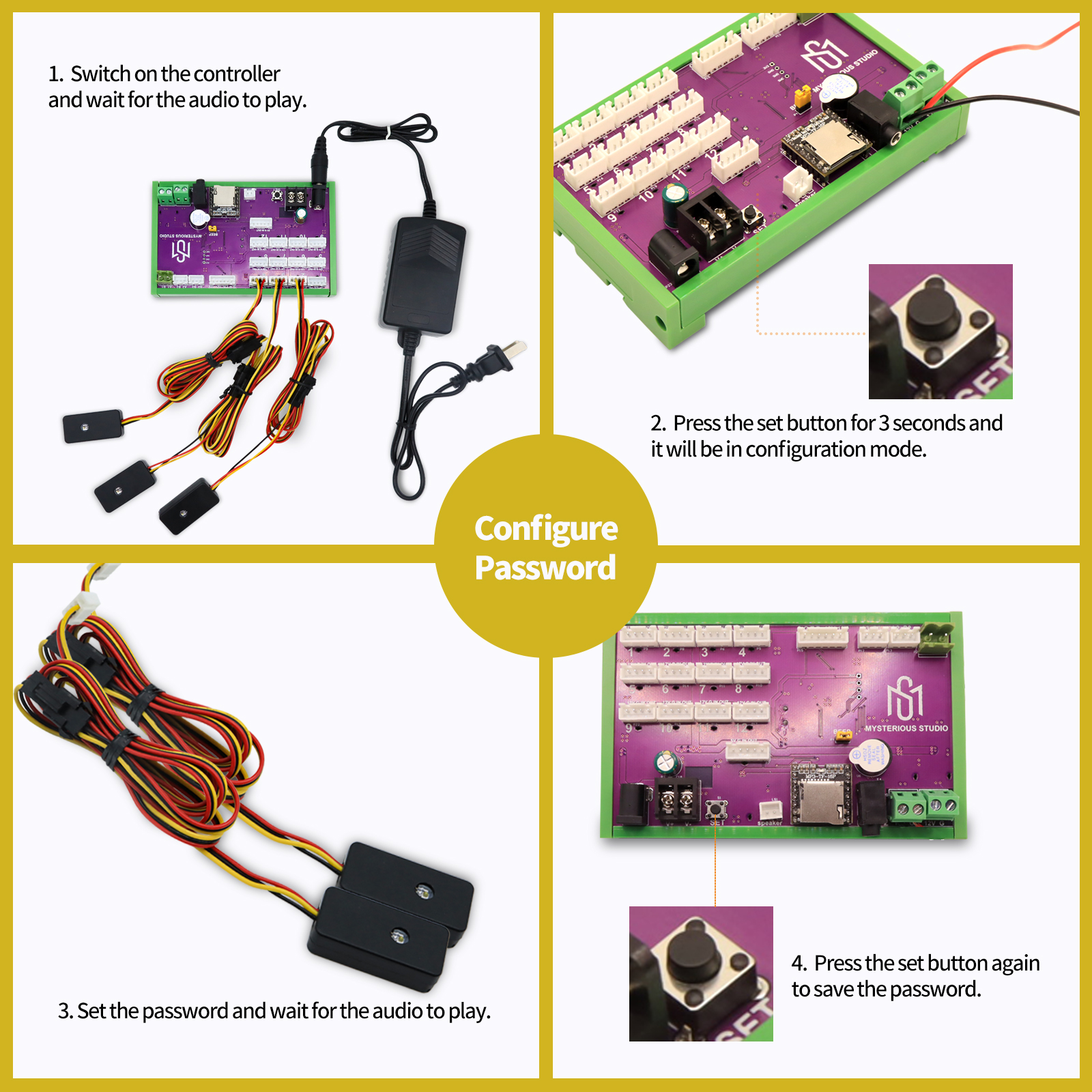 Mysterious Studio Secret Room Escape Game Mechanism Props Electronic Puzzle Real Life shooting the light sensors