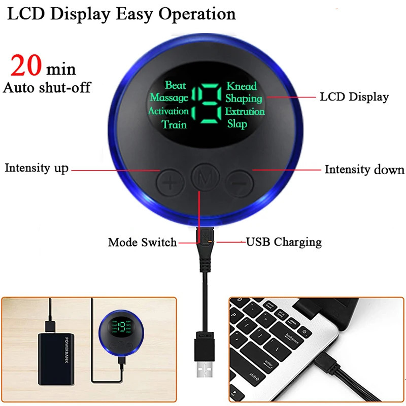 Foot Massager Foot Massager Remote Electric EMS Pad Muscle Stimulator Foot Cushion Foldable Foot Massager Mat 8 Modes 19 Levels for Man Woman 231205