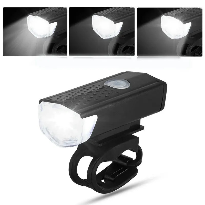 Bike Lights USB Rechargeable Bicycle Light LED Cycling Safety Warning Front Back Outdoor Lamp Set Road Mountain Parts 231206
