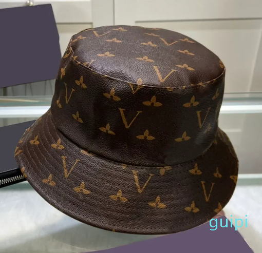 Mens Luxury Bucket Hats Designer Leather Hat for Women Fisherman Cap Casquette Beach Hats Sun Letters Fashion Flat Wide Brim Hat