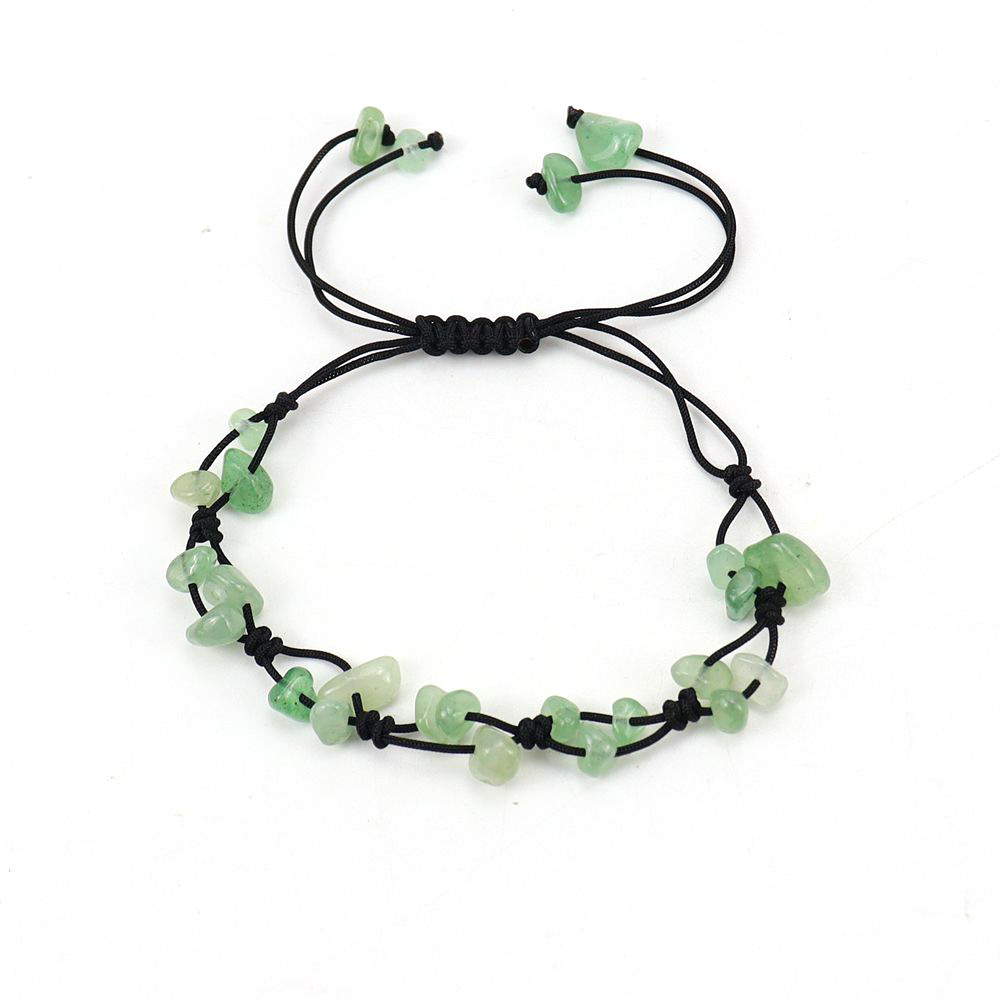 Natural Gem Stone Bracelet 7 Chakra Irregular Crystal Chip Beads Weave Bracelets Bangles For Women