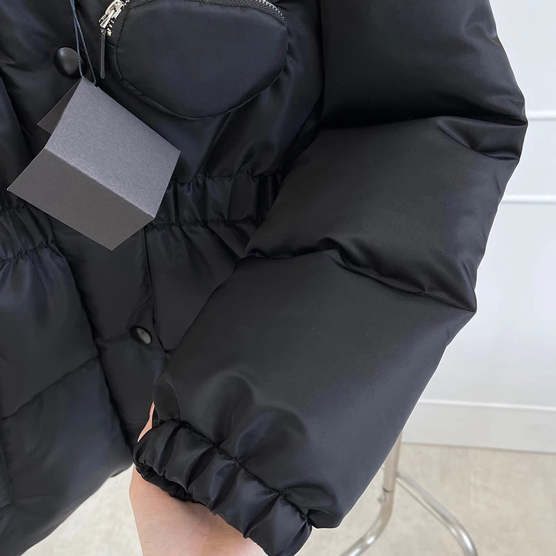 Women's Down Parkas Jacket Medium Length Waist Fashion Ashaped Hooded Winter Coat 231205