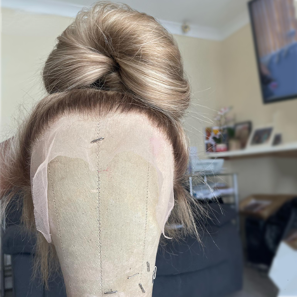 30 Inch Blonde Highlight Glueless 13x4 Front Human Hair For Women Bone Straight Lace Frontal Wig
