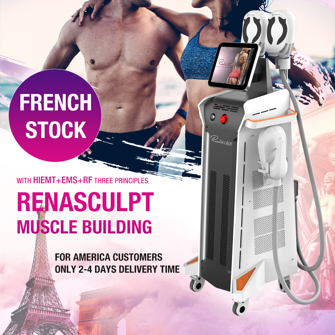 hiemt muscle building stimulator beauty slimming machine with 20Hz RF for skin tightening Renafem