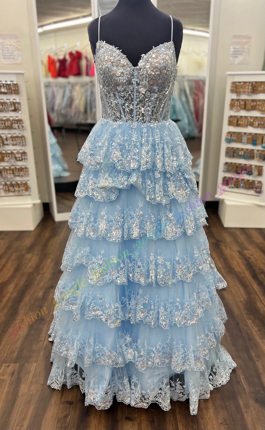 Sparkling Formal Party Dress 2k26 Ruffles Beaded Sequin Skirt Preteen Lady Pageant Showstopper Prom Evening Event Hoco Gala Graduation Dance Gown Cors