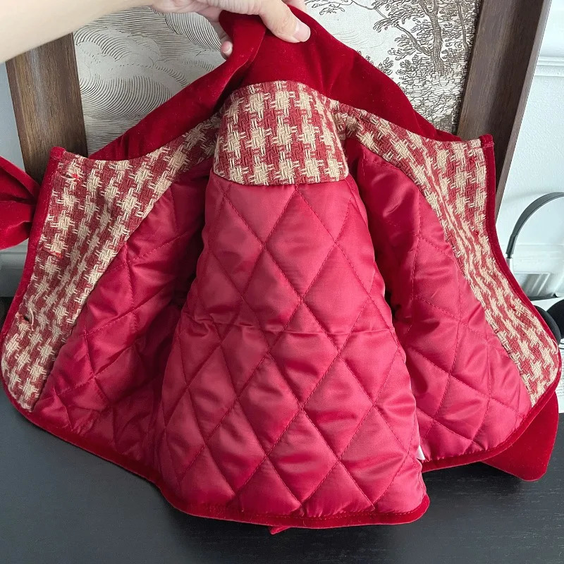 Clothing Sets Girls Princess Clothes Winter Coats Skirt Thick Warm Children Costumes Suits Plush T Shirt Baby Outfits Set 231206