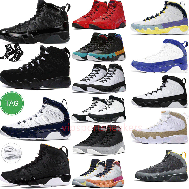 Mens 9 9s Basketball Shoes 7 Retro New Sheriff in Town Fire Red Racer Blue Particle Grey Snakeskin White Pink University Gold Silver Glitter Barons Chile Red Sneakers