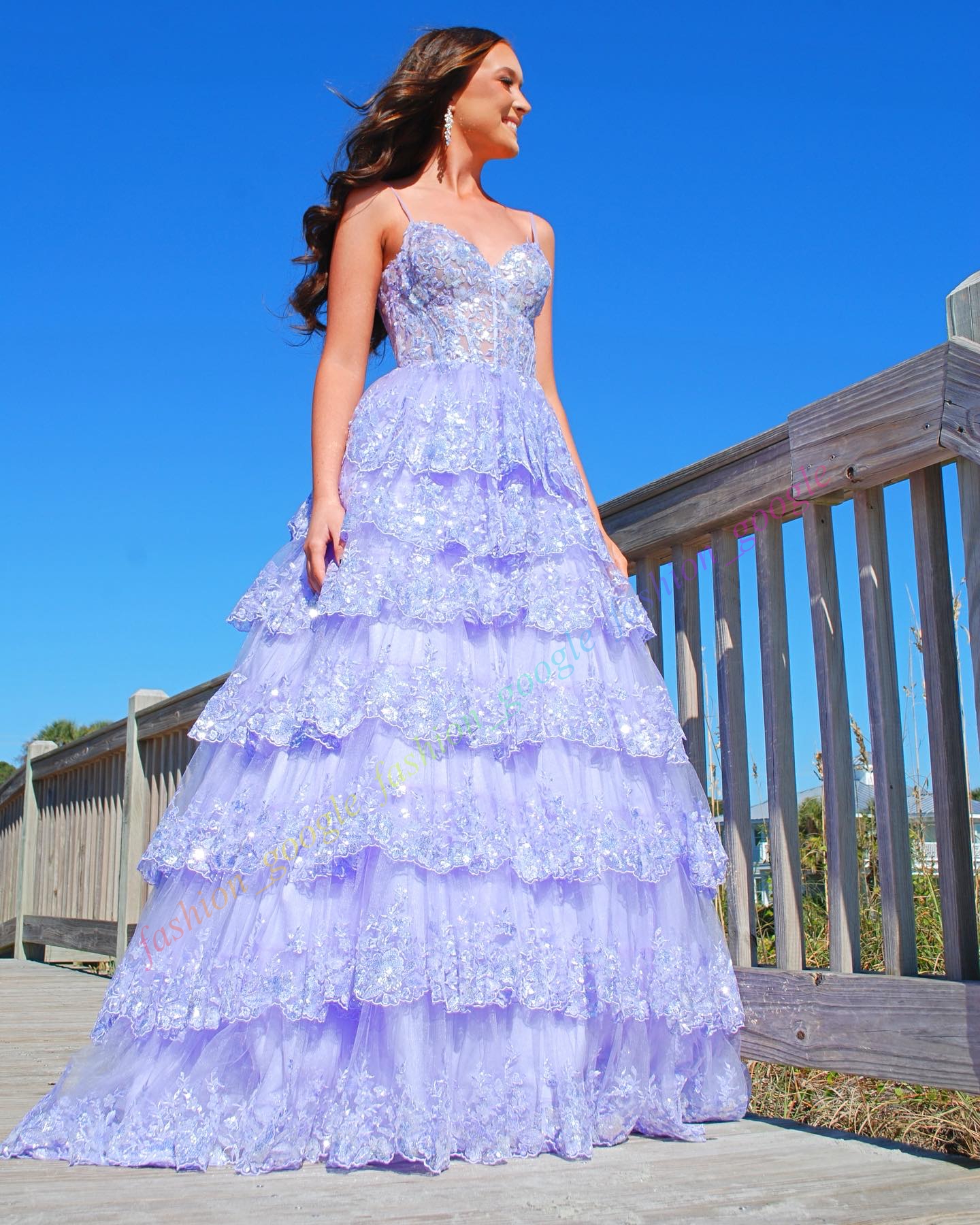 Sparkling Formal Party Dress 2k26 Ruffles Beaded Sequin Skirt Preteen Lady Pageant Showstopper Prom Evening Event Hoco Gala Graduation Dance Gown Cors