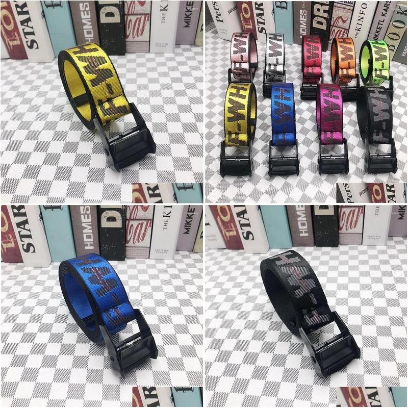 Belts Fashionable Mens Womens Canvagehs Letters Youth Students Street Hip-hop Trend Lengthened Couple Models Gift Drop Delivery Fas Dh7ia