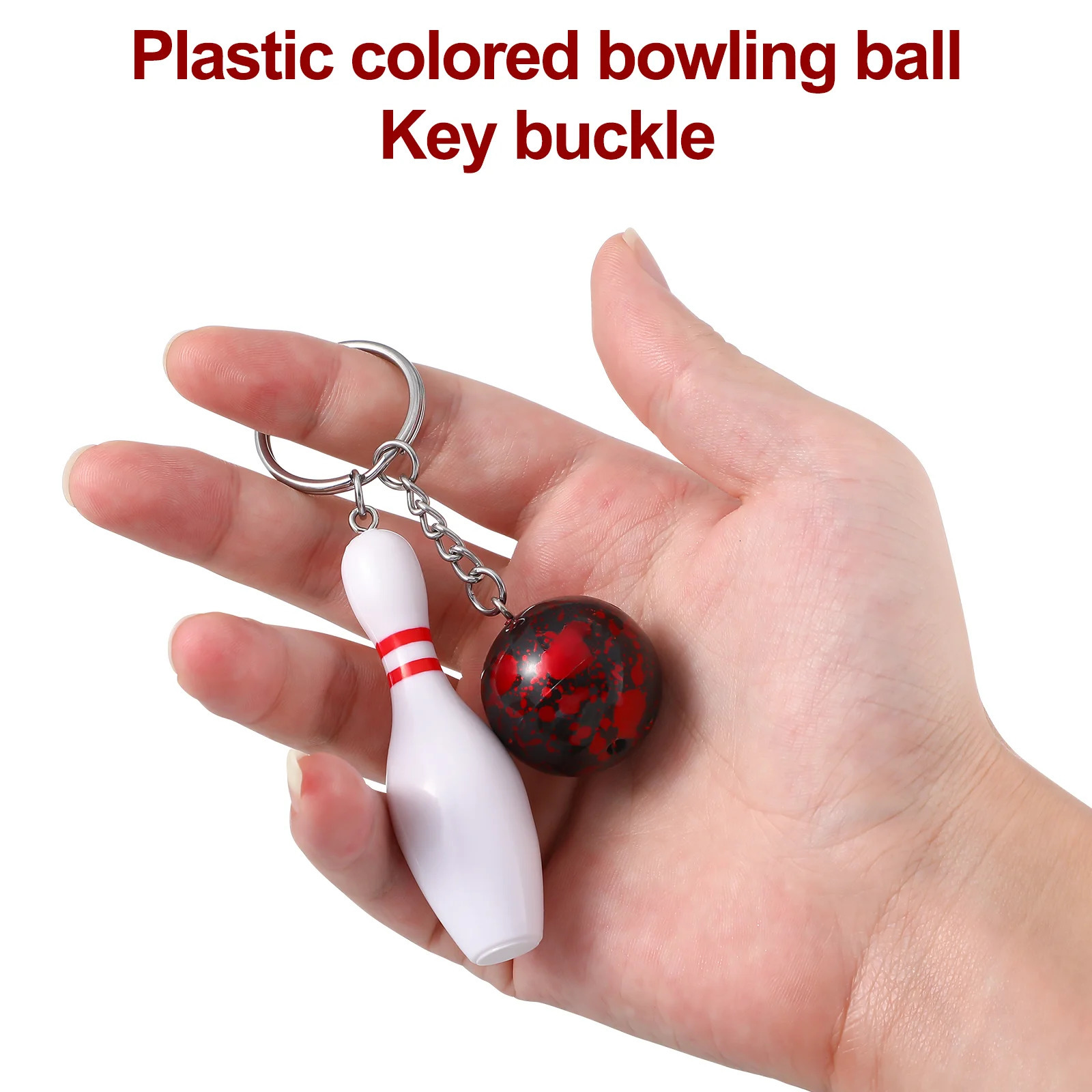 Keychains Lanyards 8 Pcs Keychain Men Bowling Accessories Men Key Rings Keychains Key Holder Bowling Pendant Keychain Creative Key Ring 231205