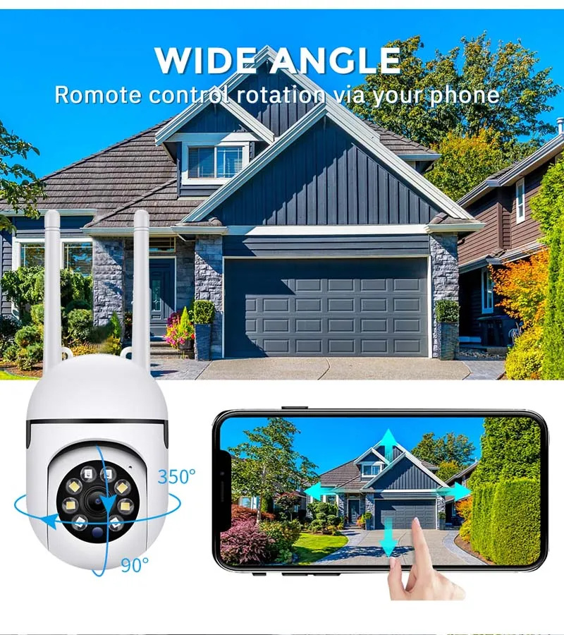 A7 Ip Camera Wifi Indoor Video Surveillance 1080p Home Security Monitor Cam Full Color Night Vision Auto Tracking Camera