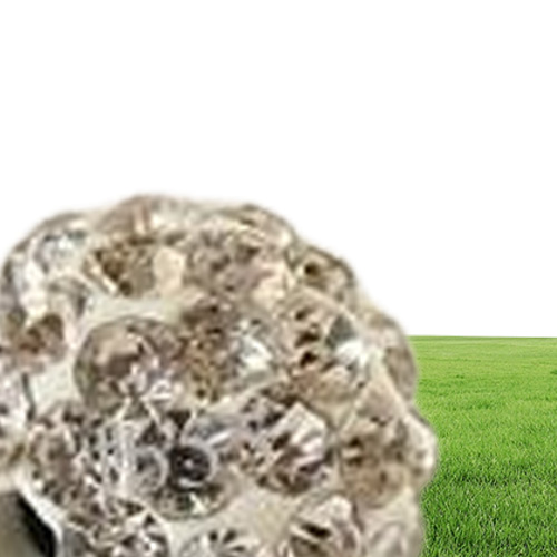 8mm white Micro Pave CZ Disco Ball Crystal crystal Bead Bracelet Necklace BeadsMJPW Whole