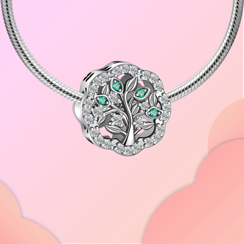 Loose Gemstones 925 Sterling Silver Avocado Green Series Charms Fit Original Bracelet Bead Charm Necklace Trinket Women DIY Jewelry