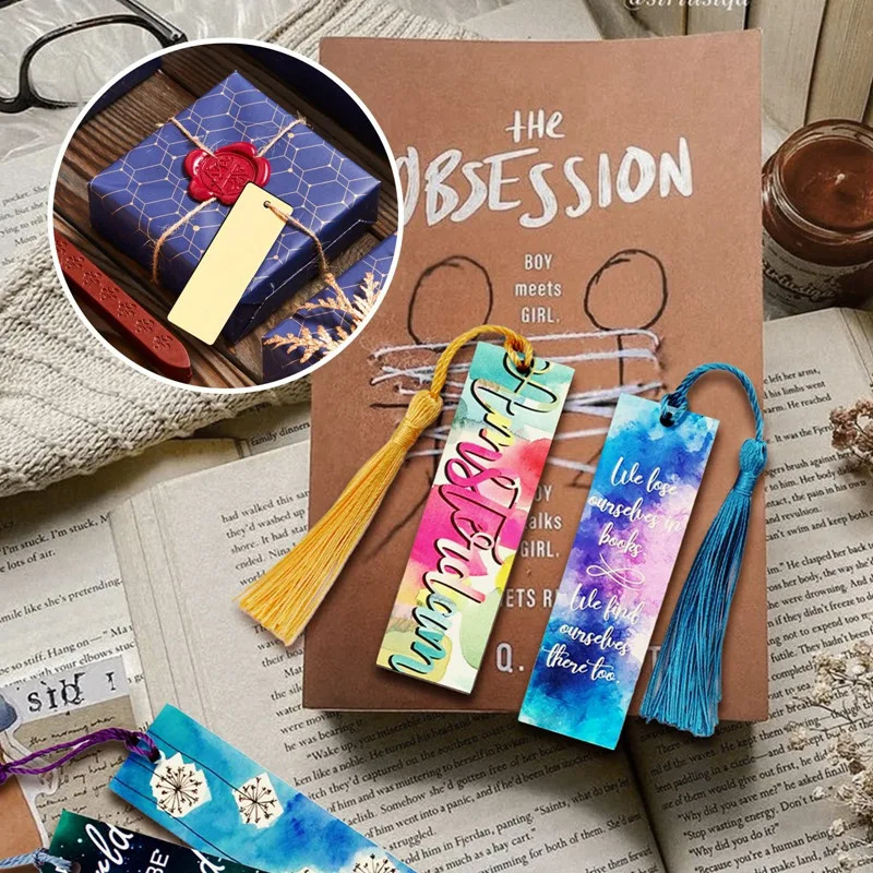 Keychains Lanyards 30Pcs Sublimation Blank Bookmarks Sublimation Blank Products DIY Bookmark Craft Projects Sublimation Double Sublimation 231205